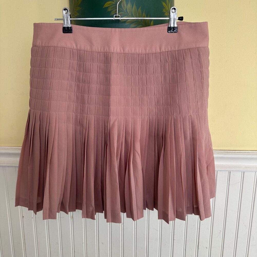 J.Crew Womens Pleated Pink Skirt Size 10 Polyester Blend